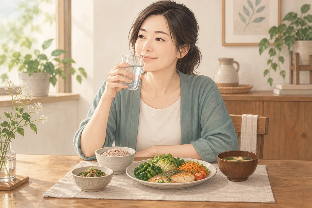 便秘日常照護情境插畫