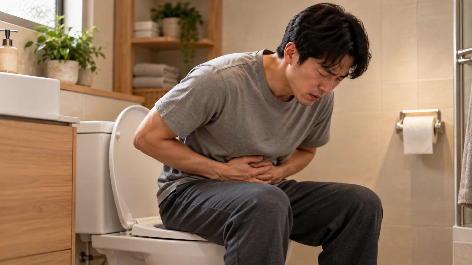 腹瀉生活不適情境示意